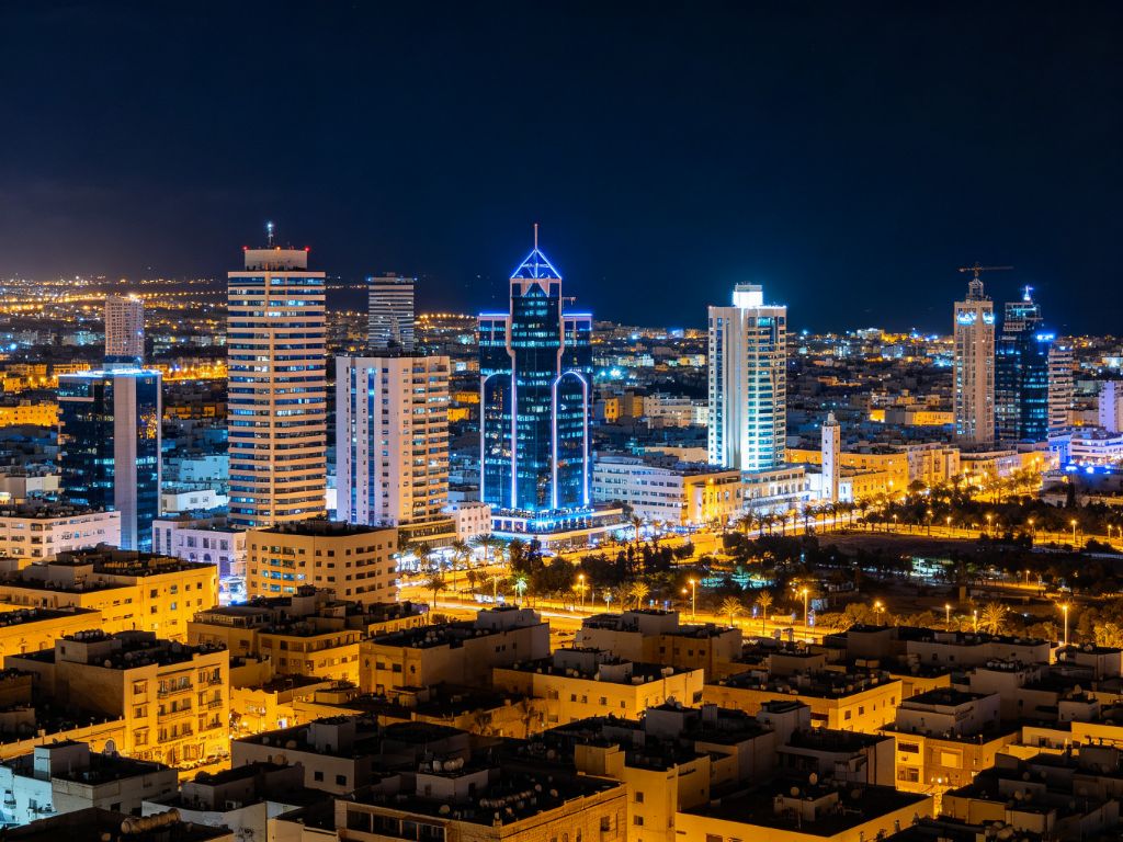 突尼斯市城市夜景